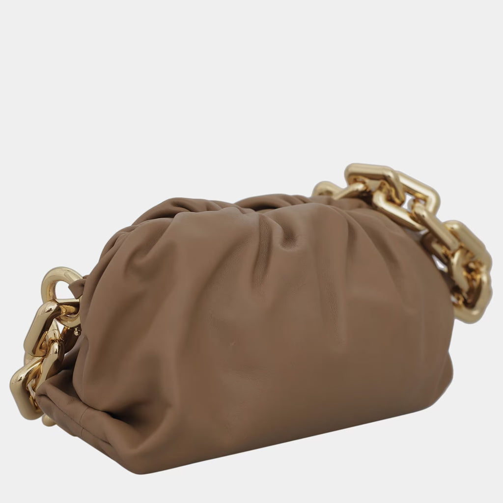 Bottega Veneta The Pouch One Size Brown Leather Shoulder Bag
