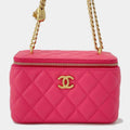 Chanel Vanity Pink Caviar Leather Shoulder Bag