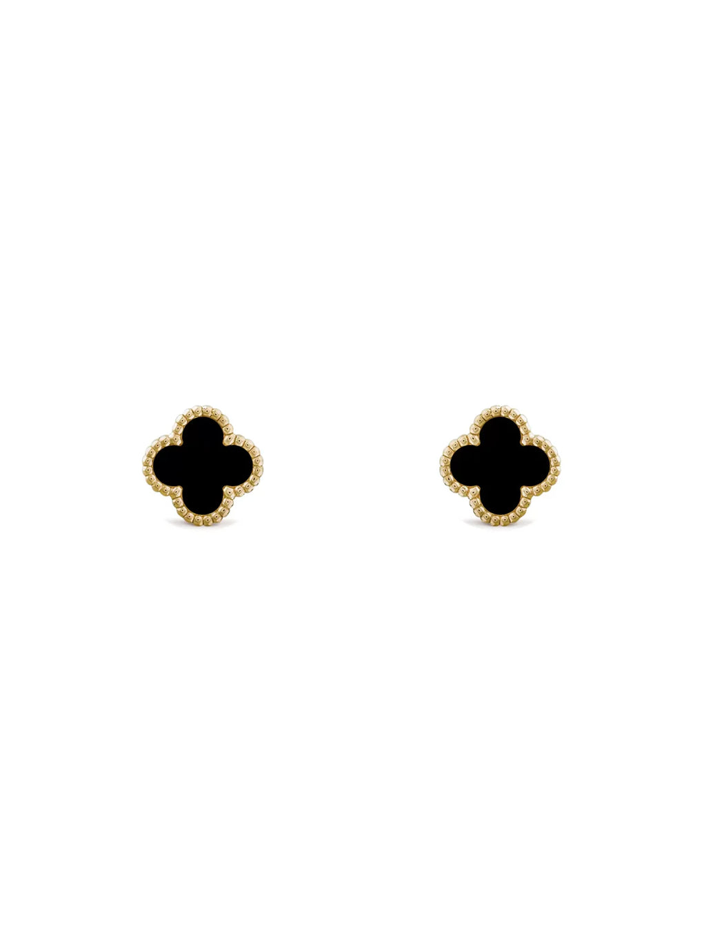 Van Cleef And Arpels Sweet Alhambra Earstuds Onyx