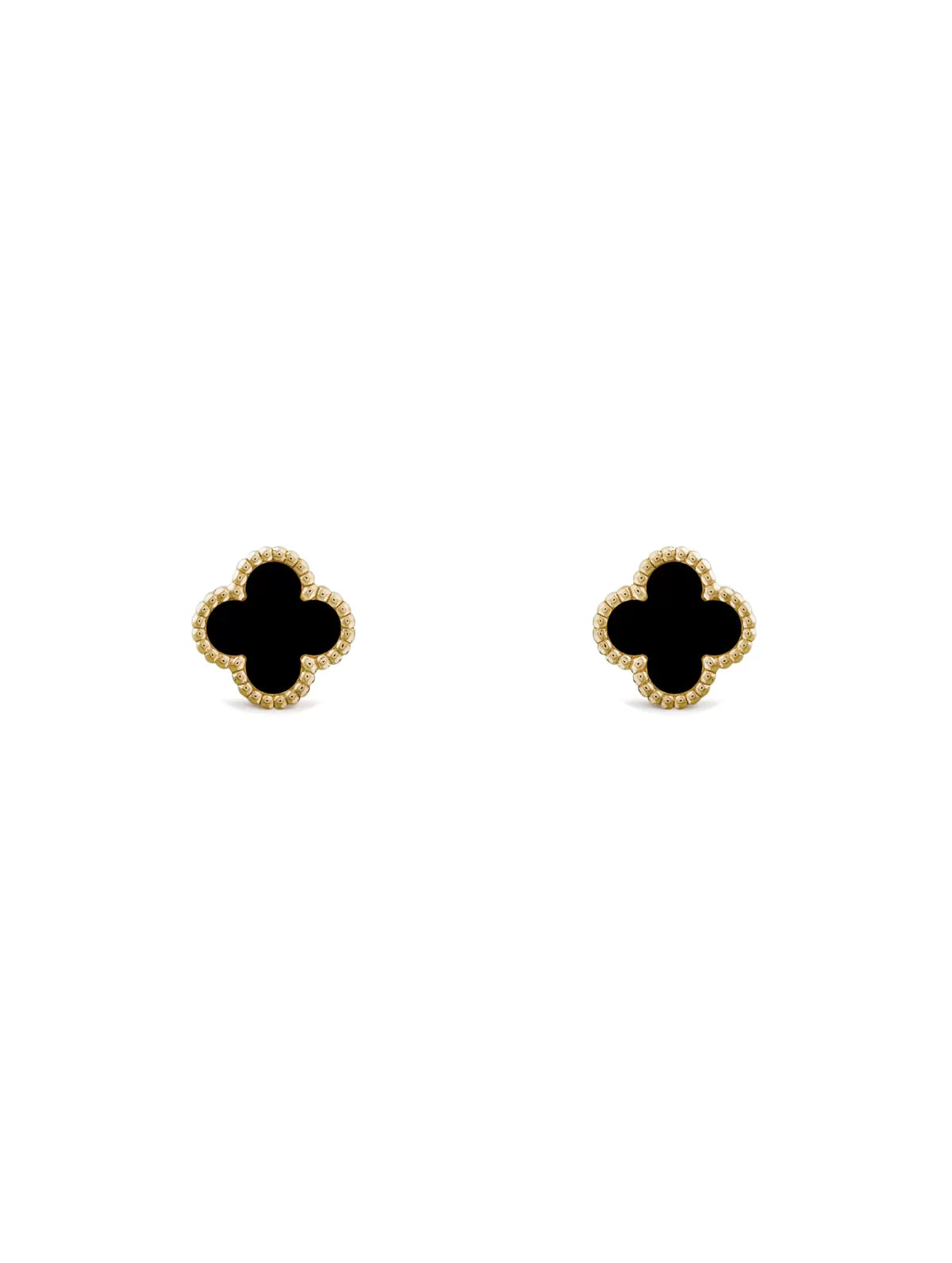 Van Cleef And Arpels Sweet Alhambra Earstuds Onyx