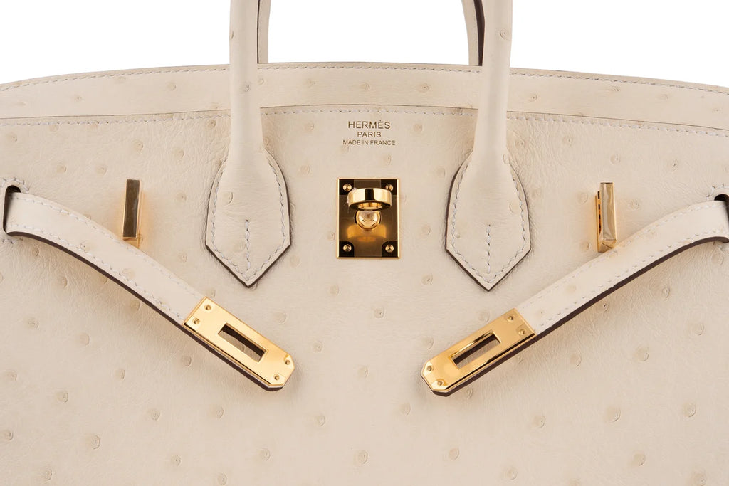 Hermès Birkin 25 Ostrich Nata GHW