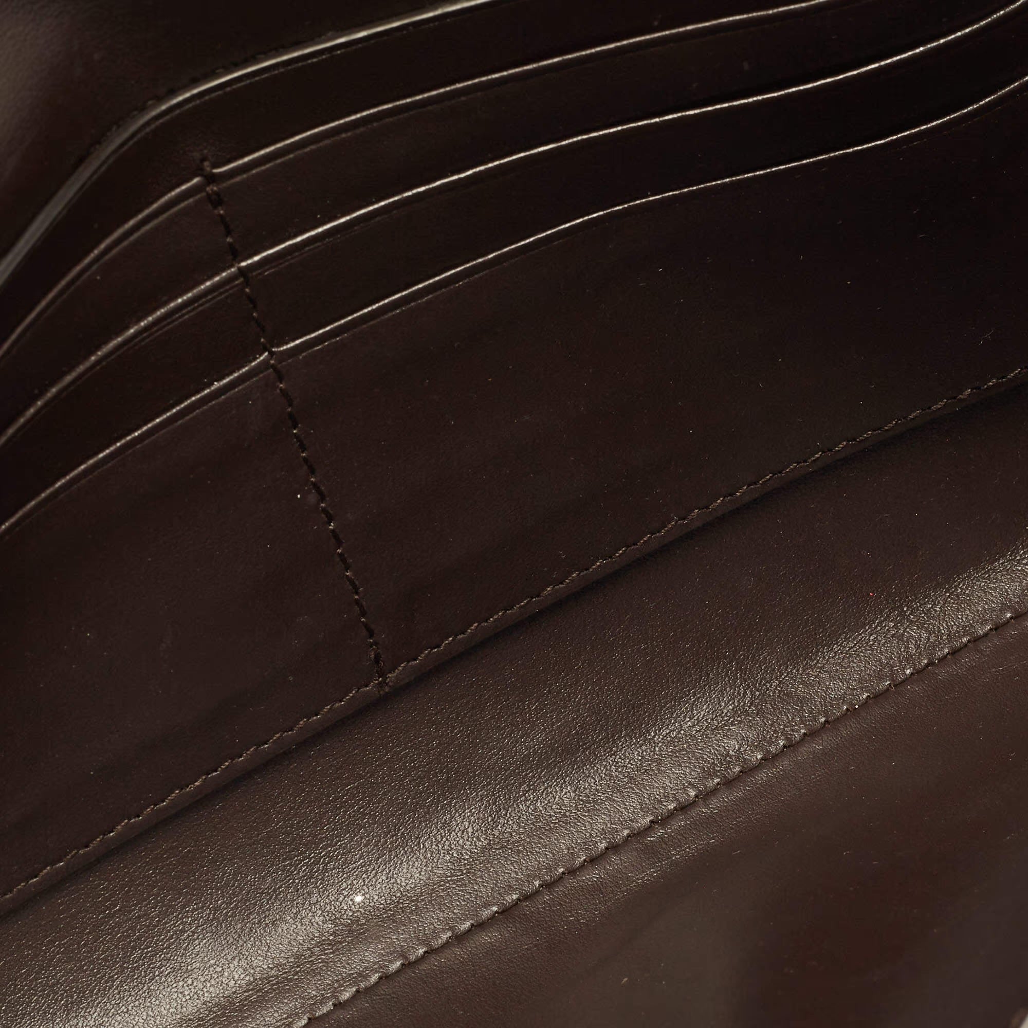 Bottega Veneta Andiamo Choco Brown Intrecciato Leather Clutch