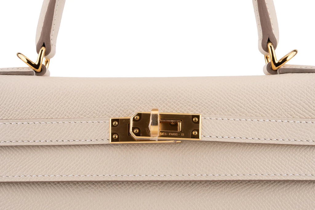 Hermès Kelly 25 Epsom Craie GHW