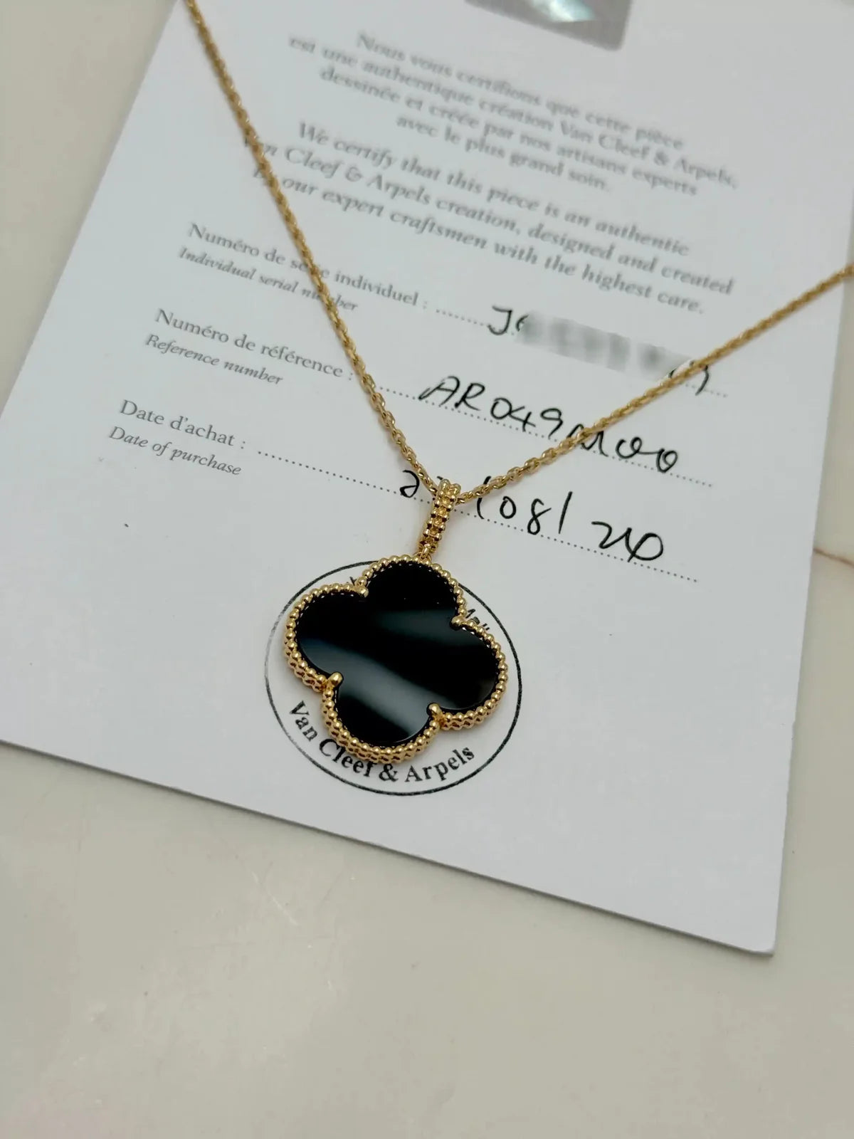 Van Cleef And Arpels Magic Alhambra Long Necklace Onyx
