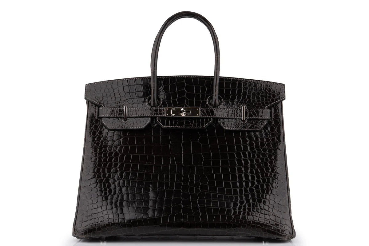 Hermès Birkin 35 Crocodile Porosus Noir PHW