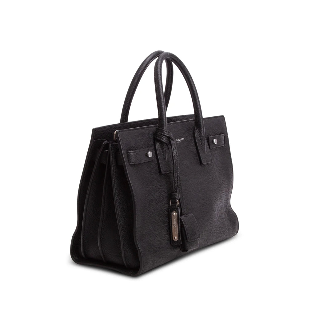 Saint Laurent Black Grained Leather Baby Sac De Jour