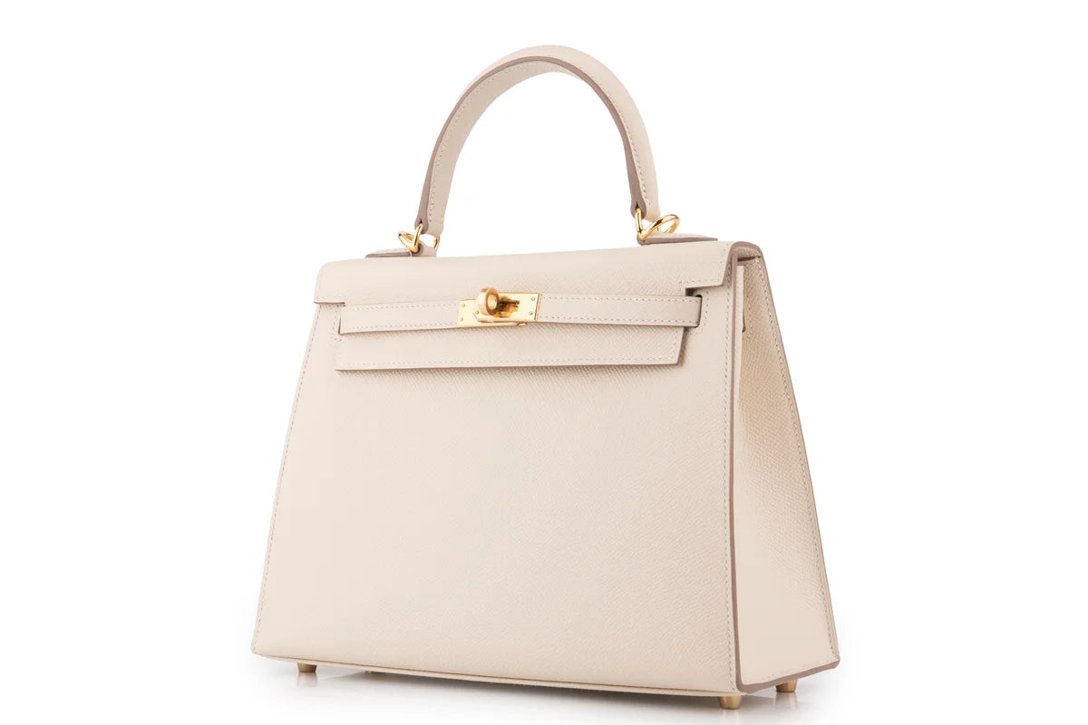 Hermès Kelly 25 Epsom Craie GHW