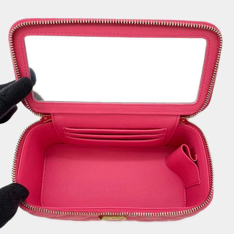 Chanel Vanity Pink Caviar Leather Shoulder Bag