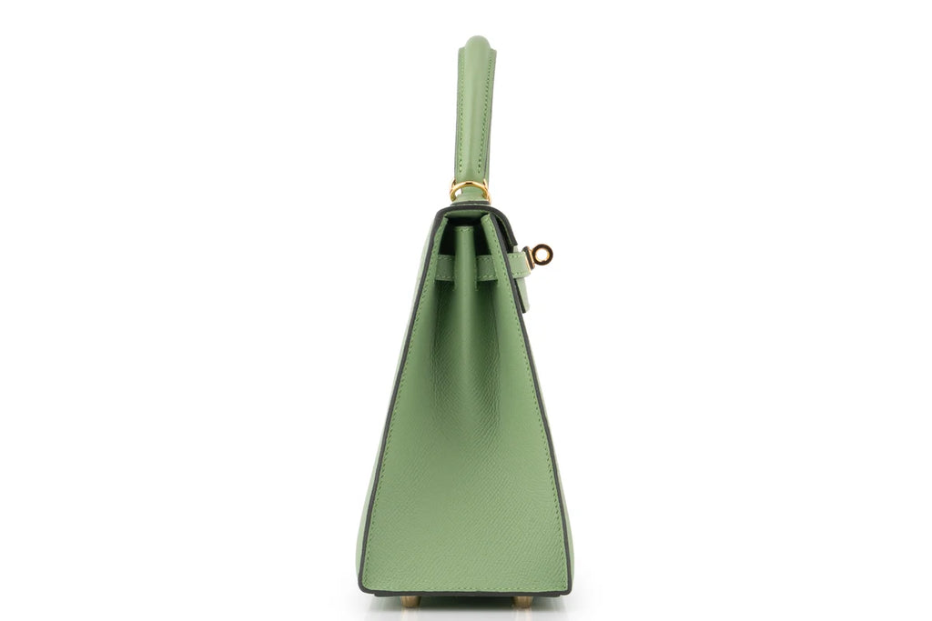Hermès Kelly 25 Epsom Vert Criquet GHW