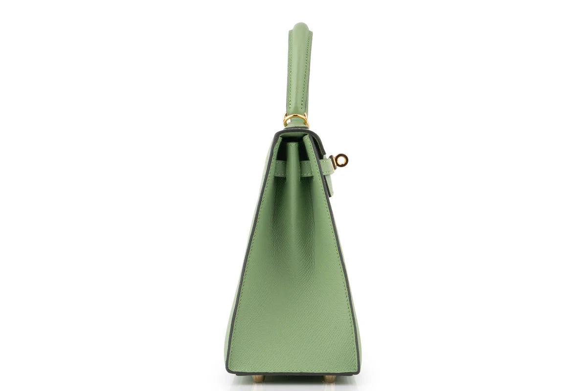 Hermès Kelly 25 Epsom Vert Criquet GHW