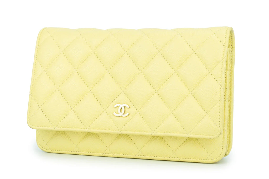Chanel WOC Caviar Pale Yellow Champagne GHW