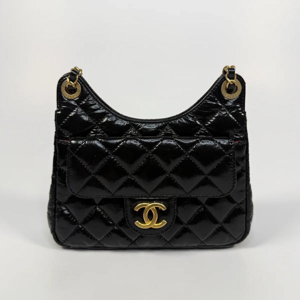 CHANEL MINI QUILTED MEDALLION SHOULDER BAG WITH GOLD HARDWARE