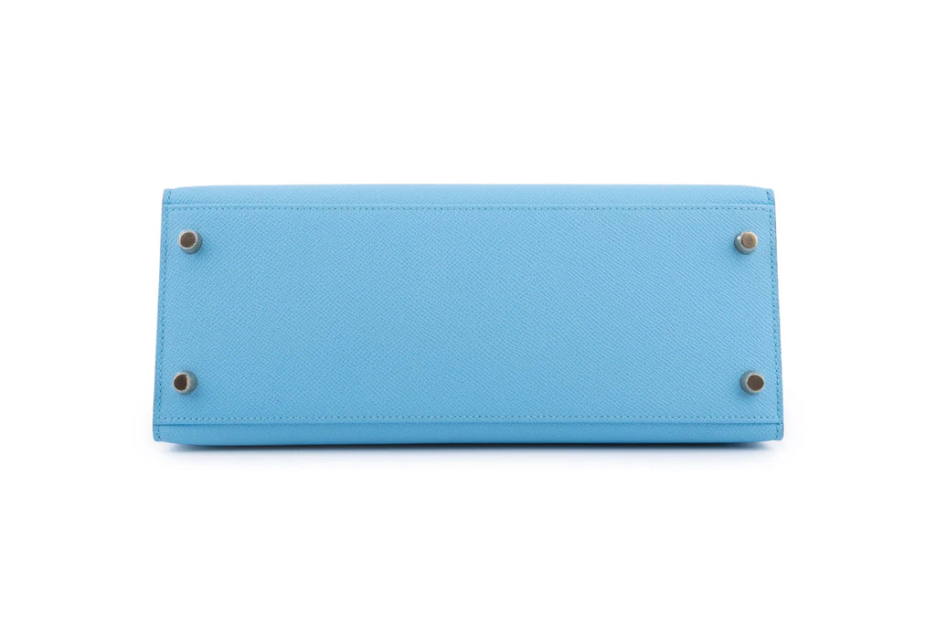 Hermès Kelly 28 Epsom Blue Celeste GHW