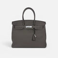 HERMÈS BIRKIN 35 IN GRIS ETAIN TOGO LEATHER WITH PALLADIUM HARDWARE