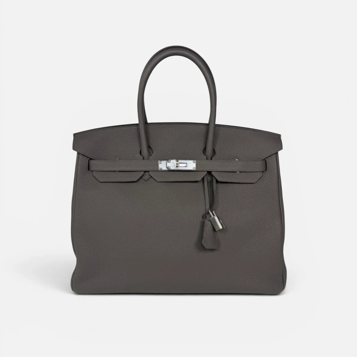 HERMÈS BIRKIN 35 IN GRIS ETAIN TOGO LEATHER WITH PALLADIUM HARDWARE