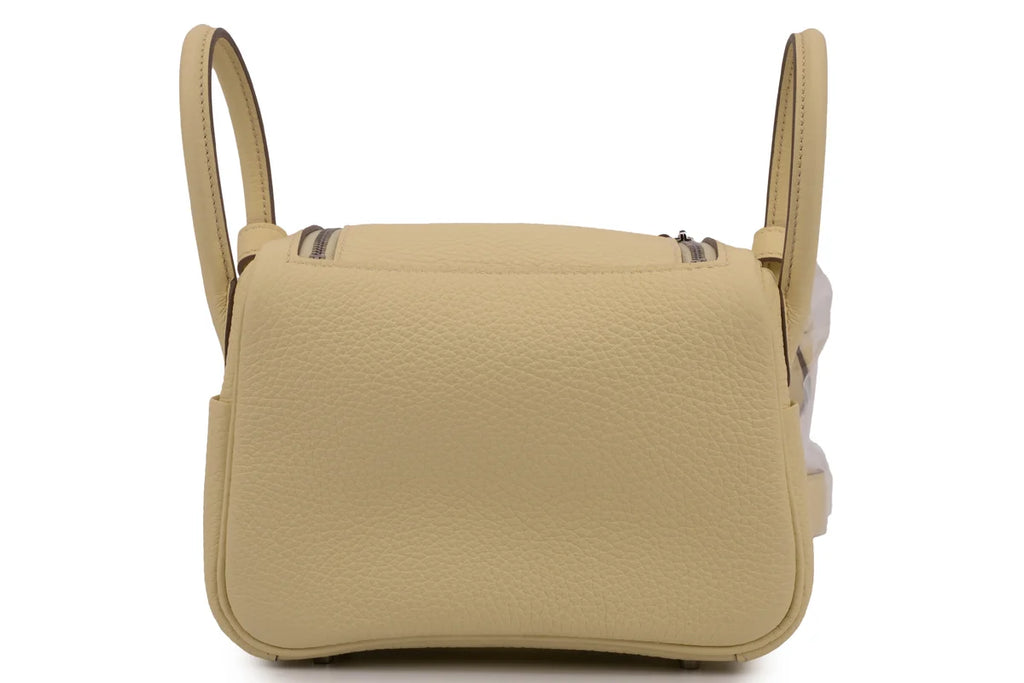 Hermès Mini Lindy Clemence Jaune Milton PHW