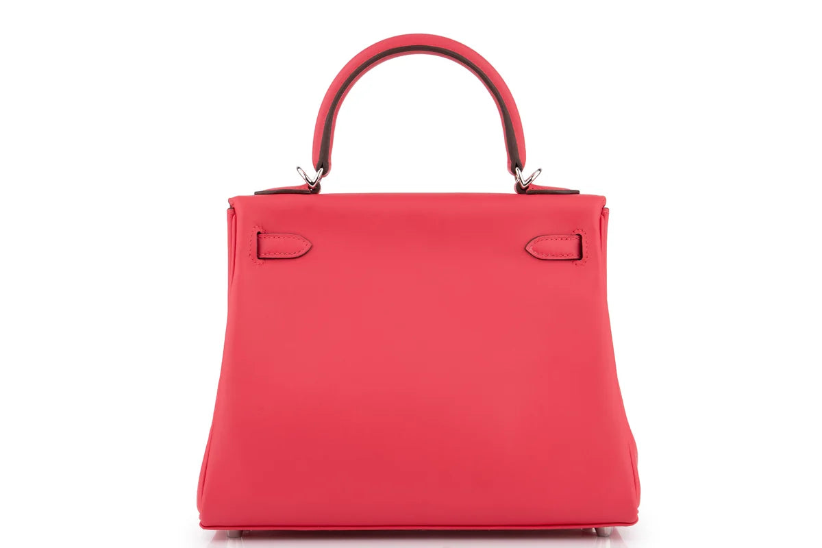 Hermès Kelly 25 Retourne Swift Rose Extreme PHW