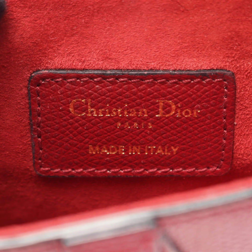 Christian Dior Saddle Mini Bordeaux Grained Calfskin Shoulder Bag