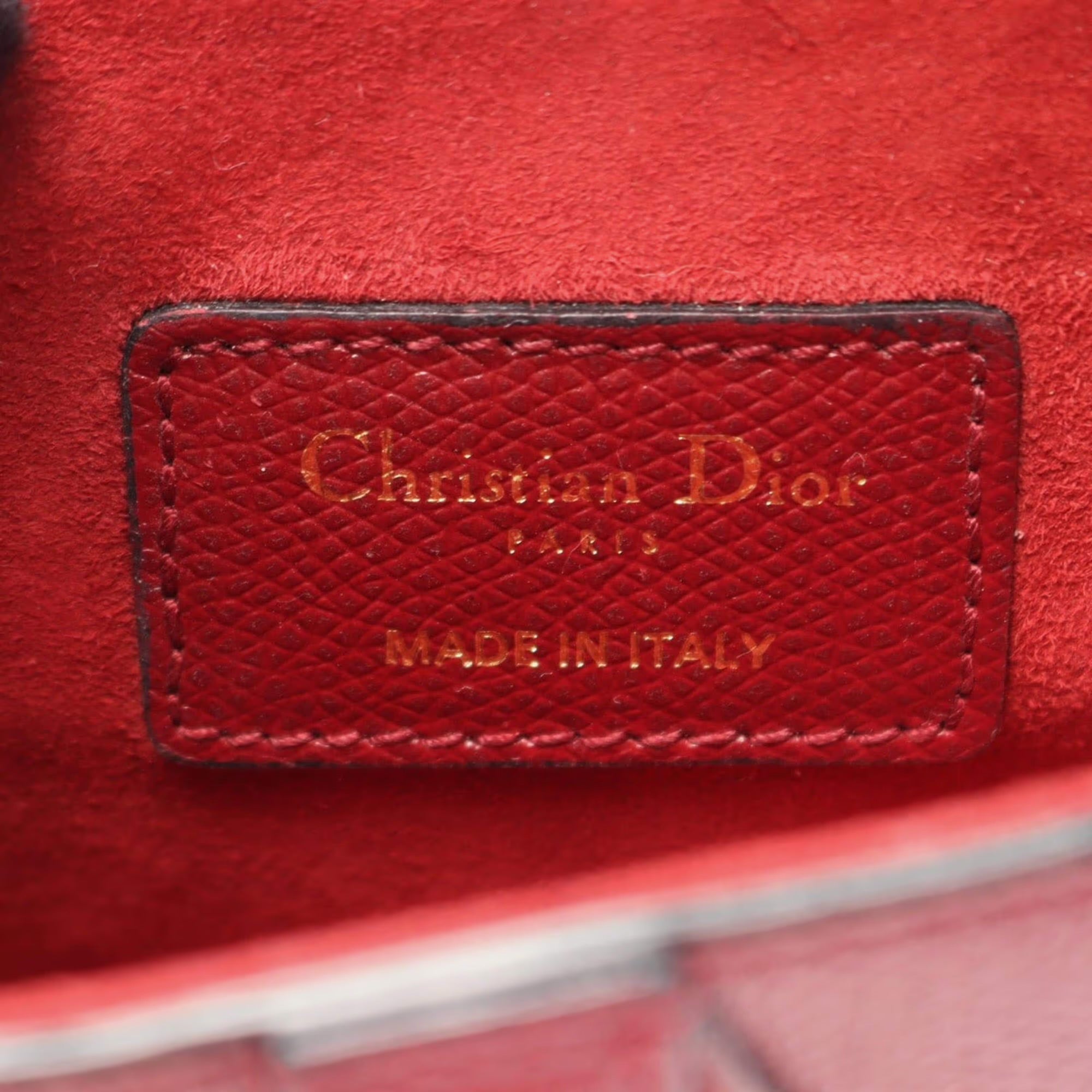 Christian Dior Saddle Mini Bordeaux Grained Calfskin Shoulder Bag