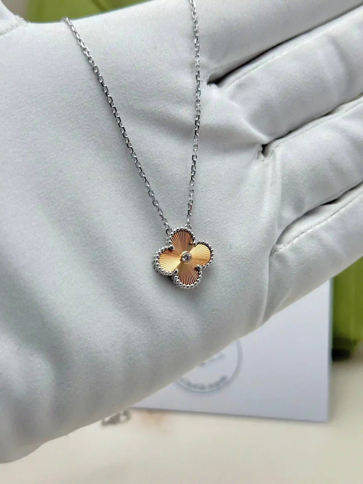 Van Cleef & Arpels Vintage Alhambra Guilloche Necklace