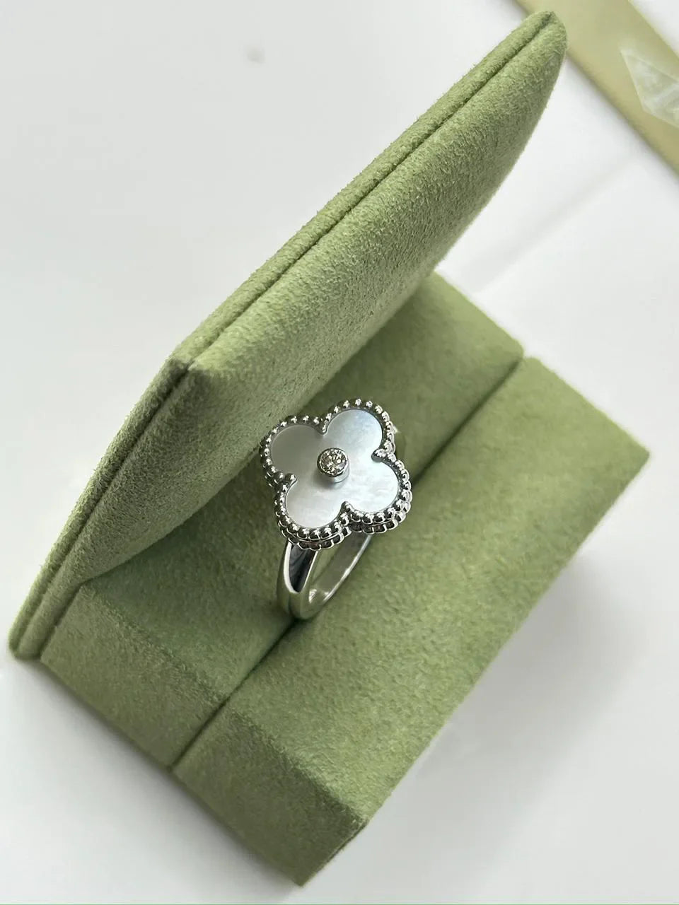 Van Cleef And Arpels Vintage Alhambra Ring Size 54