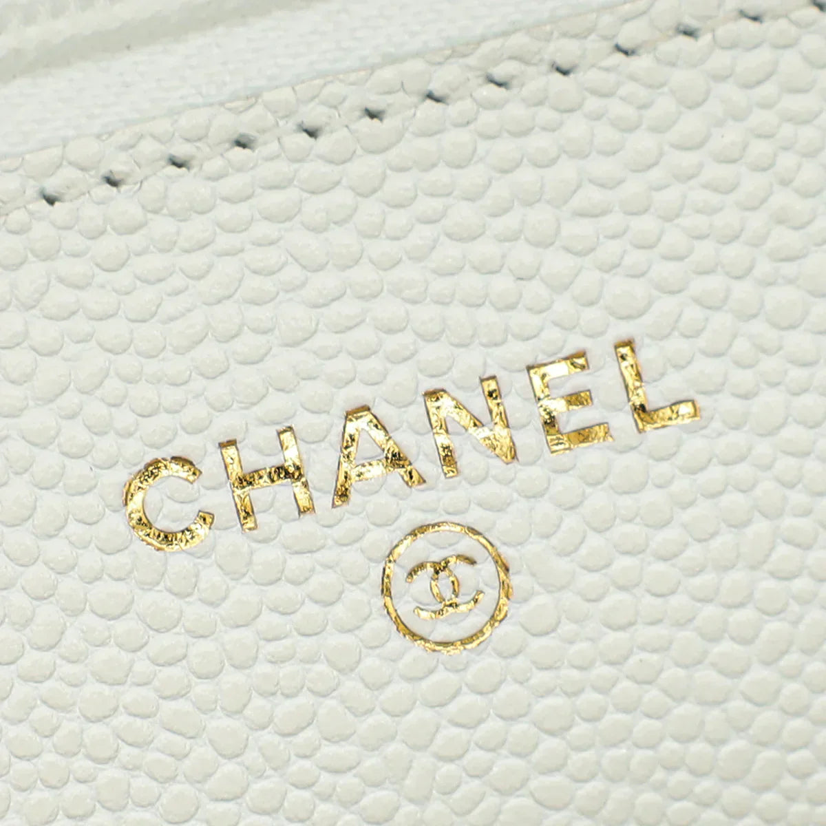 Chanel CC Classic Wallet on Chain White