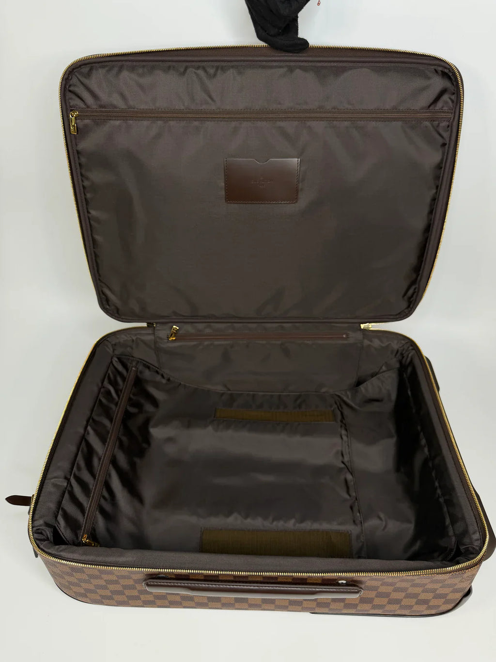 LOUIS VUITTON PÉGASE SUITCASE IN DAMIER EBENE WITH GOLD HARDWARE