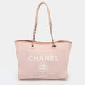 Chanel Deauville Medium Pink Canvas Tote