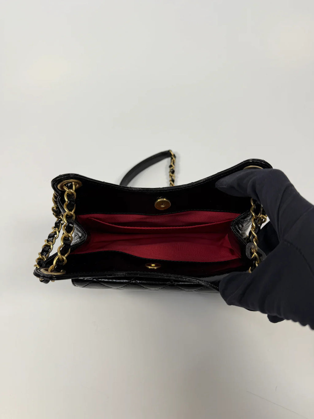 CHANEL MINI QUILTED MEDALLION SHOULDER BAG WITH GOLD HARDWARE