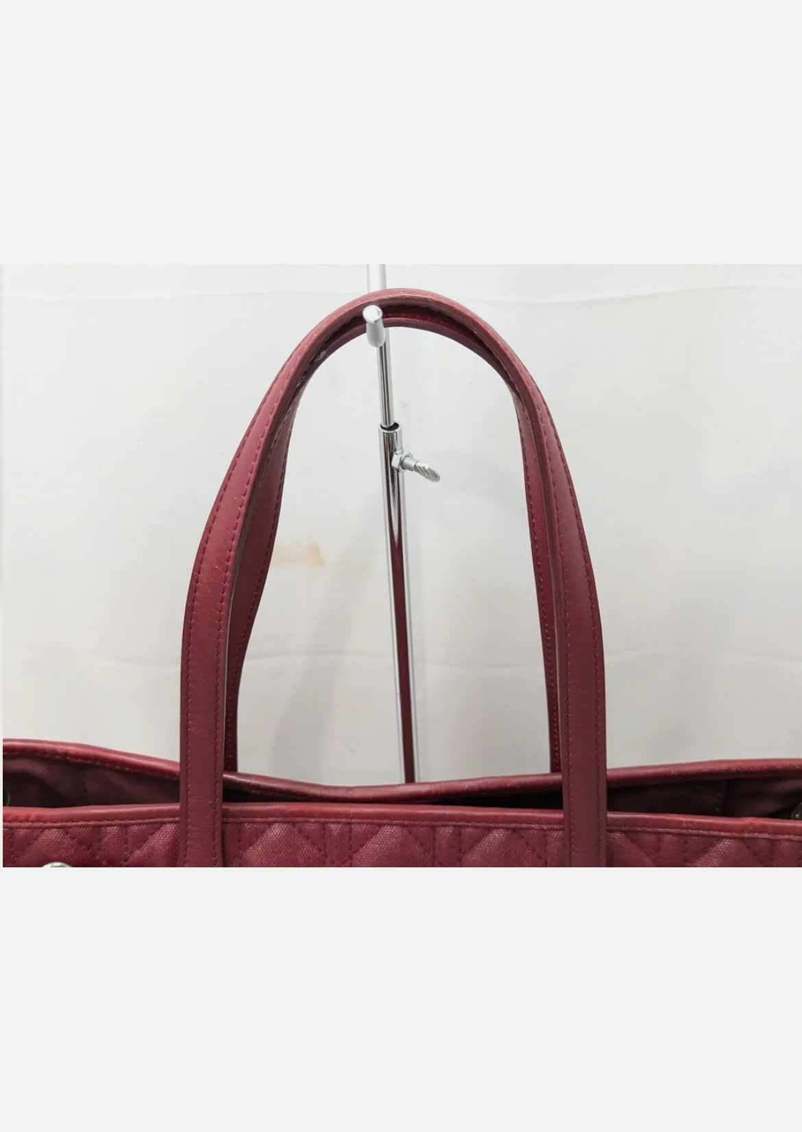 Christian Dior Cannage Panarea Leather Tote Bag Red