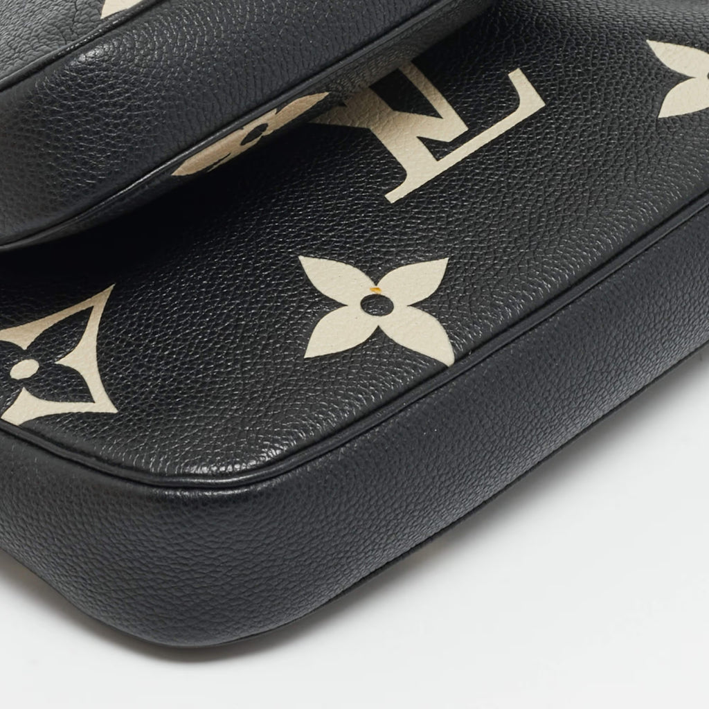 Louis Vuitton Multi Pochette Accessoires Bicolor Monogram Empreinte Leather Bag