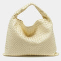 Bottega Veneta Hop Large Yellow Intrecciato Leather Shoulder Bag