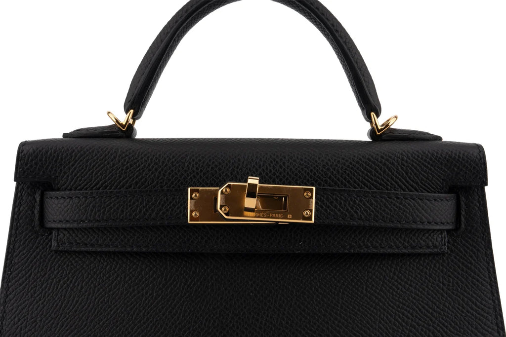 Hermès Mini Kelly Epsom Noir GHW