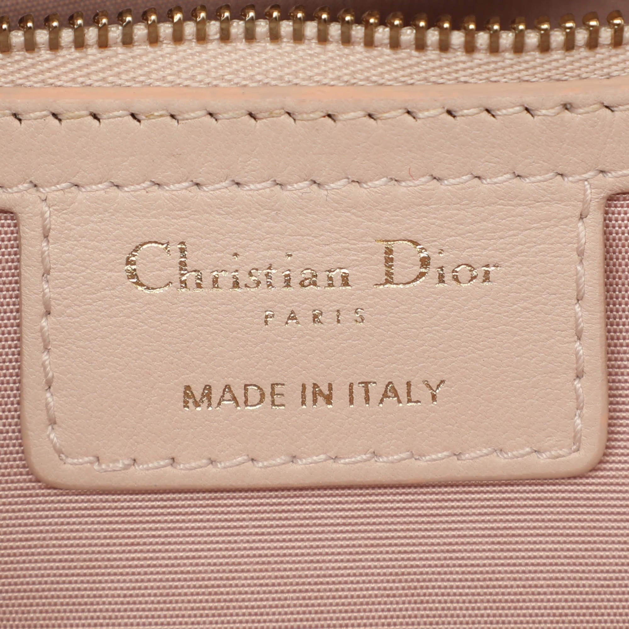 Dior Soft Beige Cannage Quilted Leather Tote