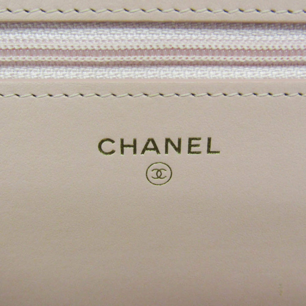 Chanel Boy Wallet On Chain Pink Grained Calfskin Leather Crossbody Bag