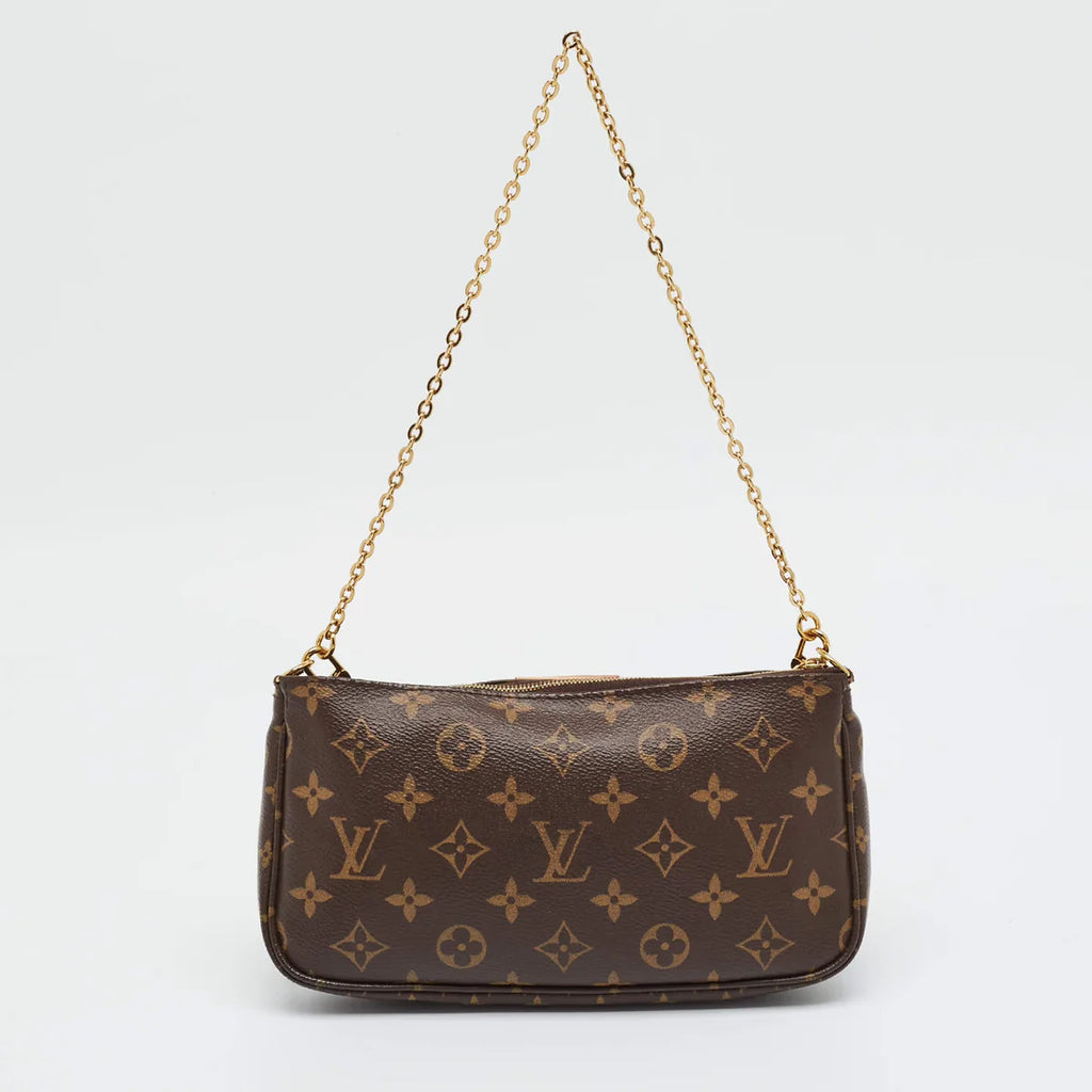 Louis Vuitton Multi Pochette Accessories Rose Monogram Canvas Bag