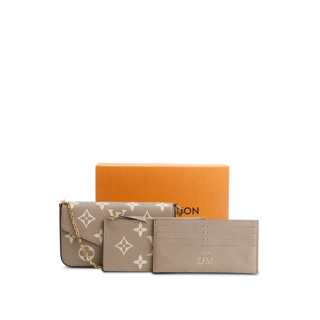 Louis Vuitton Tourterelle Monogram Empreinte Leather Felicie Pochette