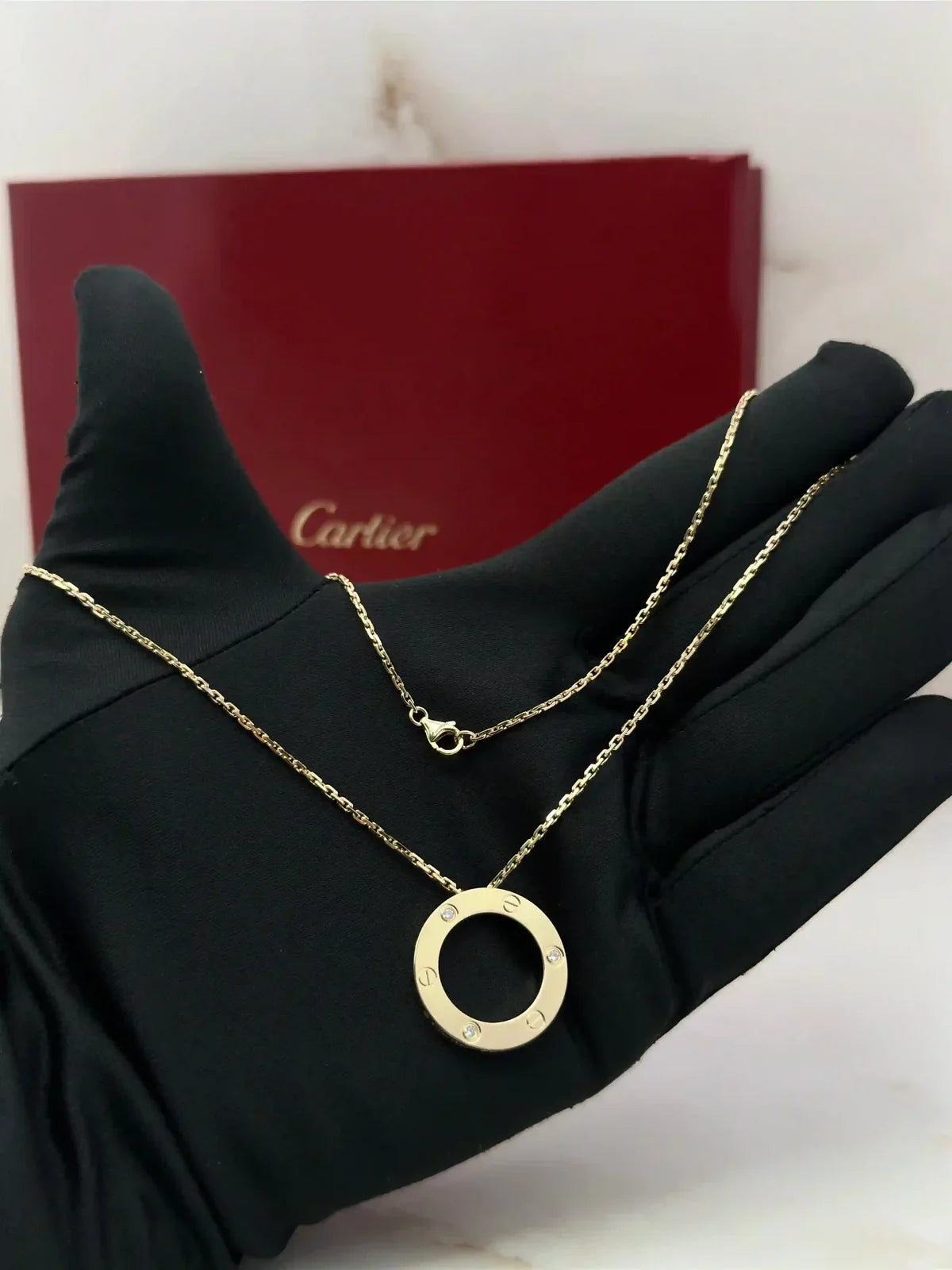 Cartier Love Necklace 3 Diamonds