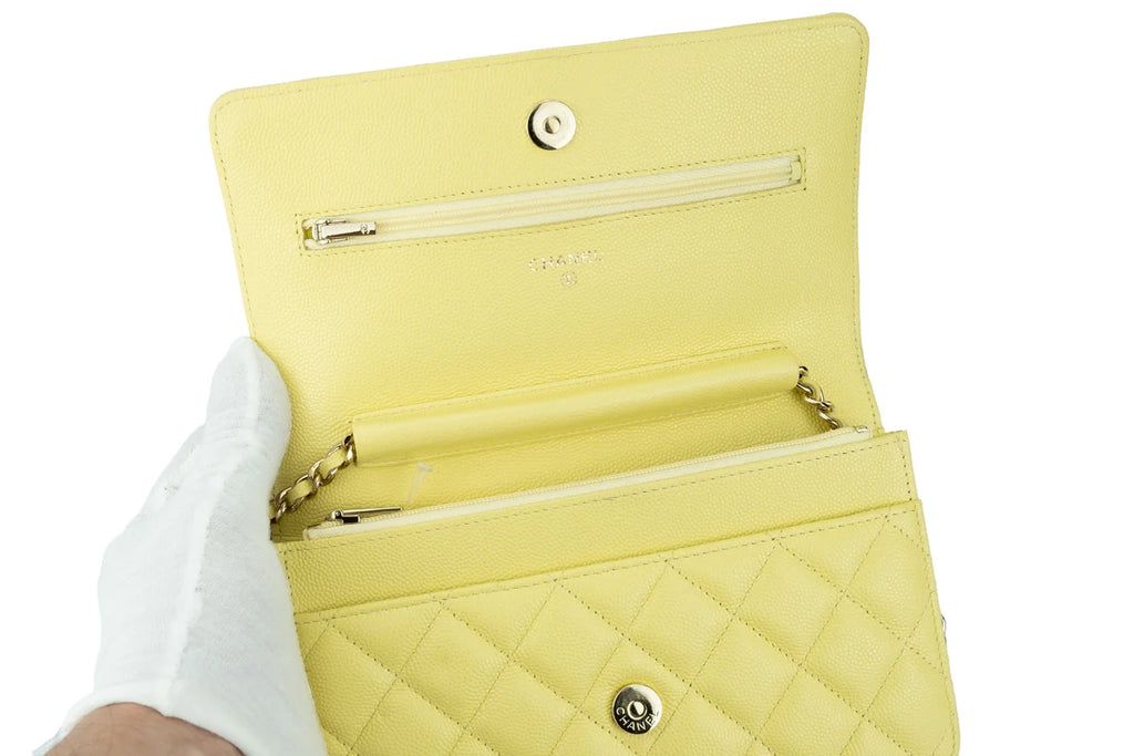 Chanel WOC Caviar Pale Yellow Champagne GHW