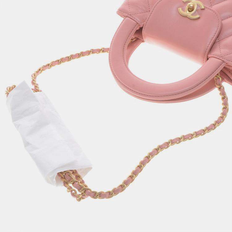 Chanel Pink Leather Kelly Shopping Bag