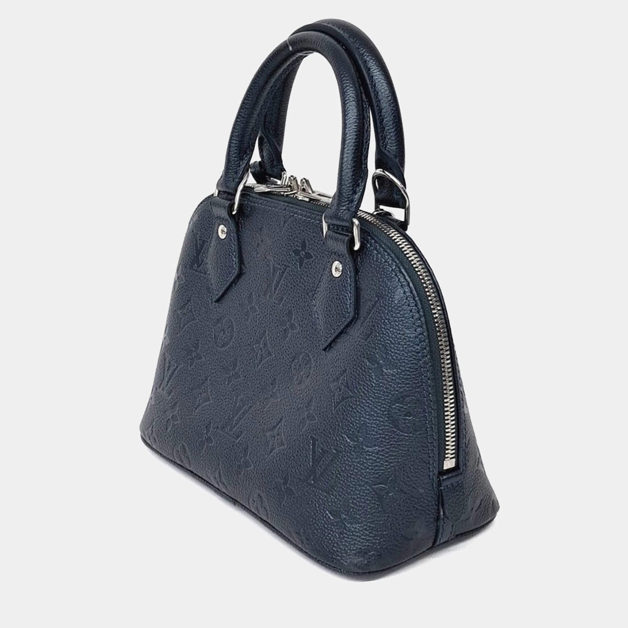 Louis Vuitton Black Leather Empreinte Alma BB M26686