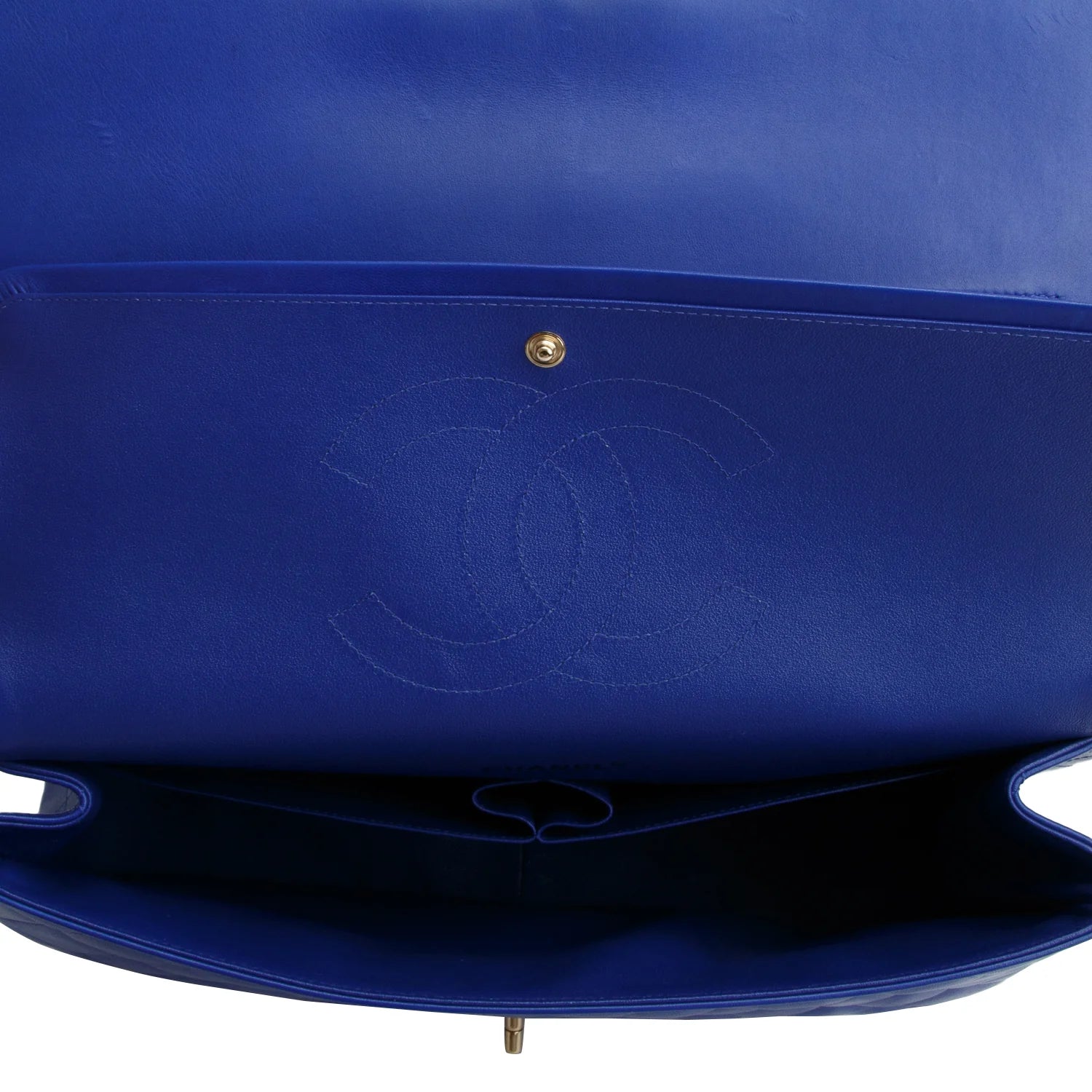 Chanel Blue Quilted Lambskin Leather Classic Maxi Double Flap Bag
