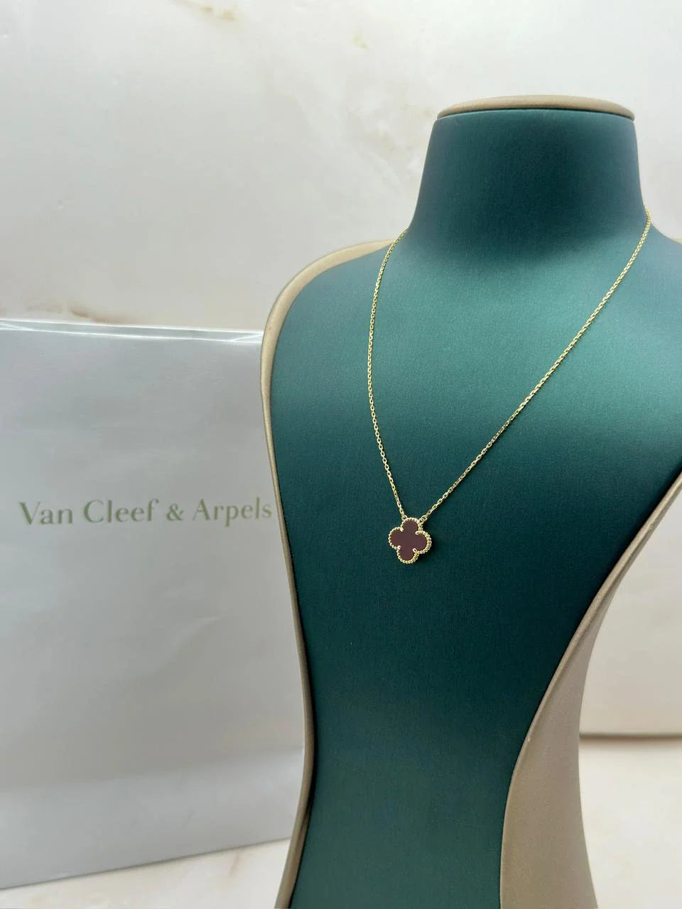 Van Cleef And Arpels Vintage Alhambra Pendant Carnelian