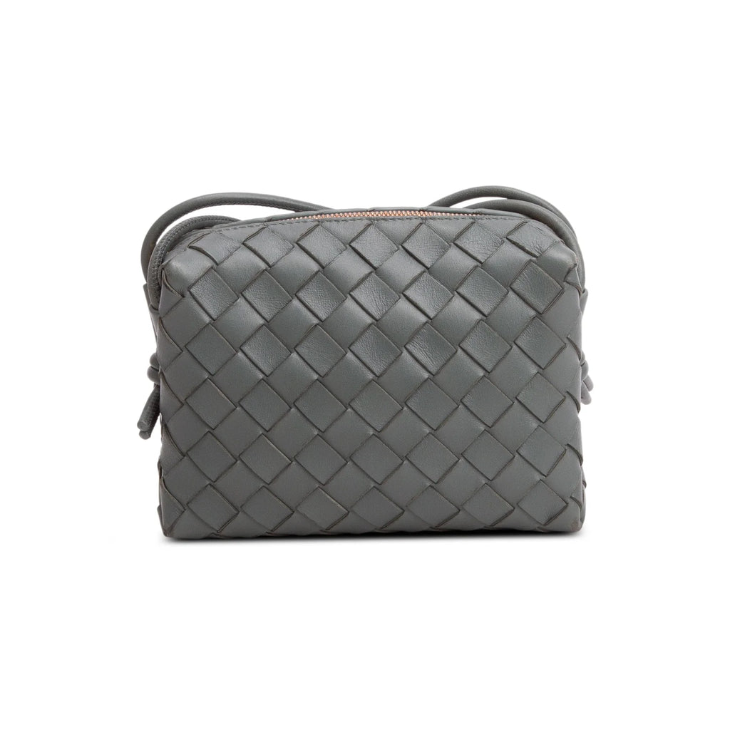 Bottega Veneta Grey Nappa Intrecciato Mini Loop Camera Bag