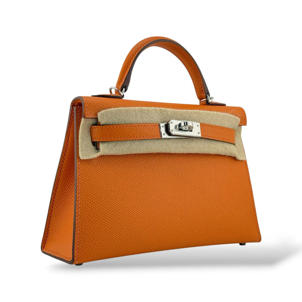 Hermes Kelly Mini Orange Epsom PHW