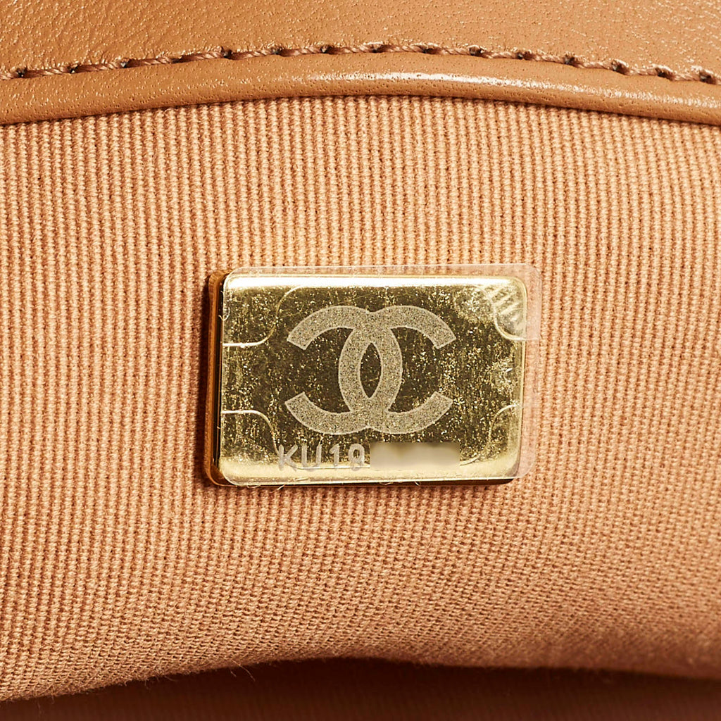 Chanel 19 Large Brown Quilted Leather Flap Bag