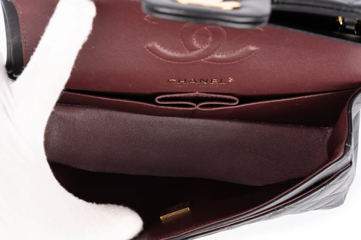 Chanel Mini Flapbag Lambskin Black GHW