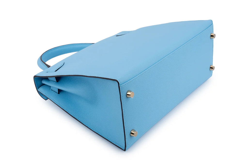 Hermès Kelly 28 Epsom Blue Celeste GHW