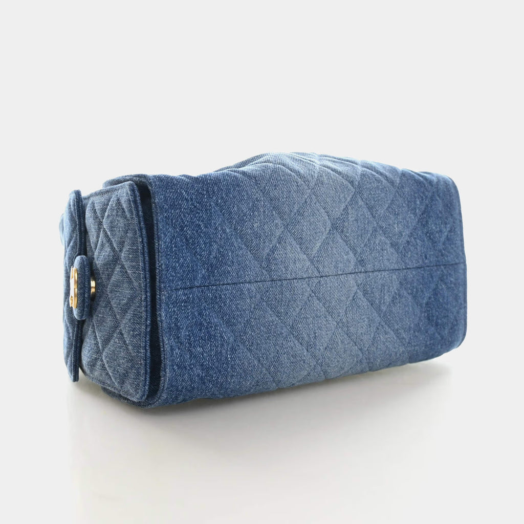 Chanel Small 25 Blue Washed Denim Hobo Bag