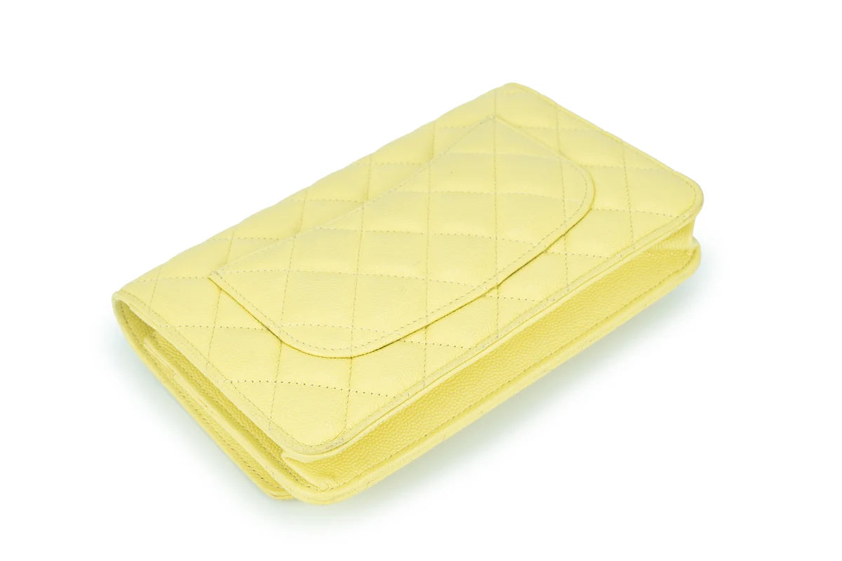 Chanel WOC Caviar Pale Yellow Champagne GHW